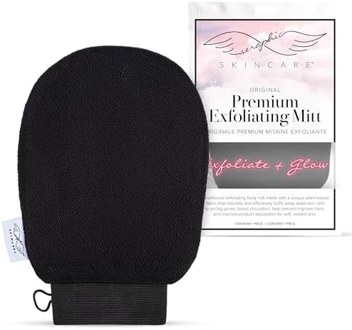 Original Premium Exfoliating Mitt for Body 1pc - Body Scrubber Exfoliator by SeraphicSkincare