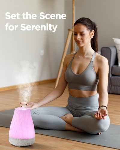 InnoGear Essential Oil Diffuser Ultrasonic Diffusers for Home, White Grey - Image 7