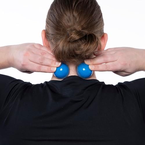 OPTP Mini Balls – Vinyl Air-Filled Self-Massage Ball Set of 2, Blue, 1.5" - Image 2