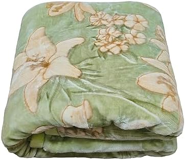 Thick Winter Fleece ​Blanket,King Size Korean Mink Throws Blanket for Bed,Silky Soft and Warm,2 Ply Reversible Raschel Bed Blanket,Green,220x240cm 11LB/5kg. - Image 2