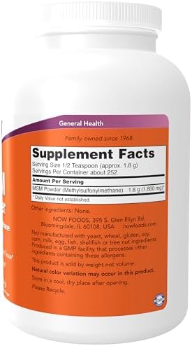 NOW Foods Supplements, MSM (Methylsulfonylmethane) Powder, Supports Healthy Cartilage*, Joint Health*, 1-Pound - Image 2