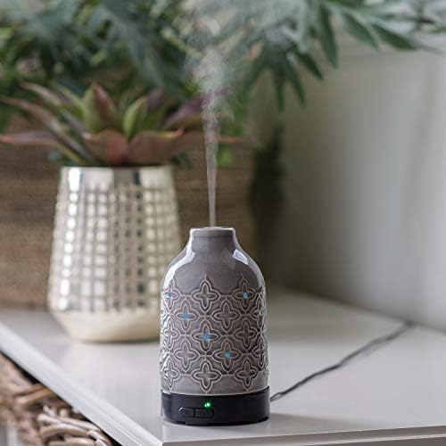 Airome Jasmine Medium Essential Oil Diffuser|100 mL Humidifying Ultrasonic Aromatherapy Diffuser 8 Colorful LED Lights, Intermittent & Continual Mist, Auto Shut-Off - Image 3