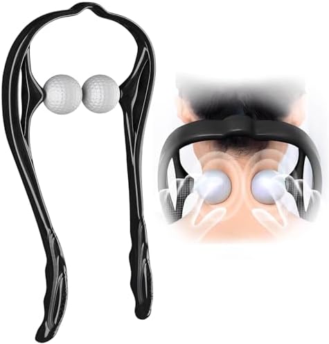 Neck Massager for Pain Relief Deep Tissue Self Trigger Point Shiatsu Shoulder & Back Massager for Neck, Shoulders, Legs, Home/Office Use by Dipua