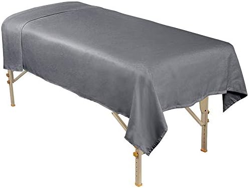 ForPro Premium Microfiber Massage Flat Sheet, 100"L x 63"W, Cool Grey - Image 3