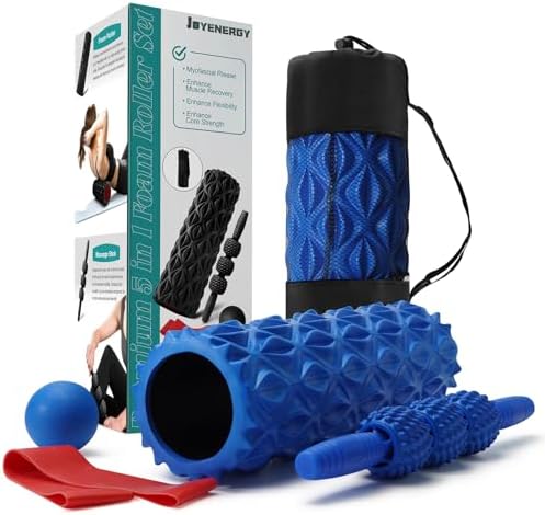 5 in 1 Foam Roller Set High Density Patented Foam Roller for Exercise by JOYENERGY