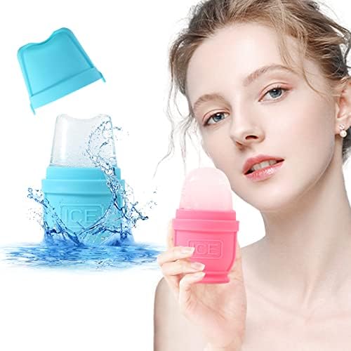 2 Packs Face and Body Ice Roller, Silicone Ice Cube for Puffiness, Pain Relief, Cold Therapy Ice Cup Molds Massage Tool - Image 2
