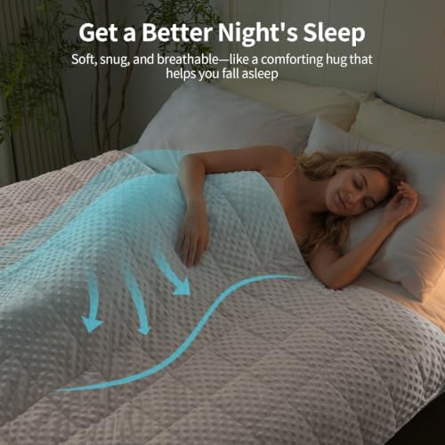 Uttermara Cooling Weighted Blanket for Adults, 20 lbs Queen Size 60" x 80" - Image 3