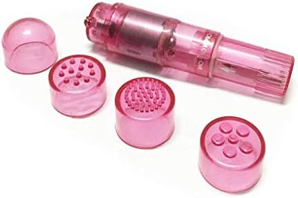 Mini Handheld Massager Pen with 4 Heads for Face, Neck, Head,Back Blue Pink - Image 7