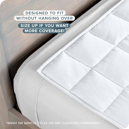 Bare Home Cotton Weighted Blanket (White, 40"x60" 10lbs) - Image 3
