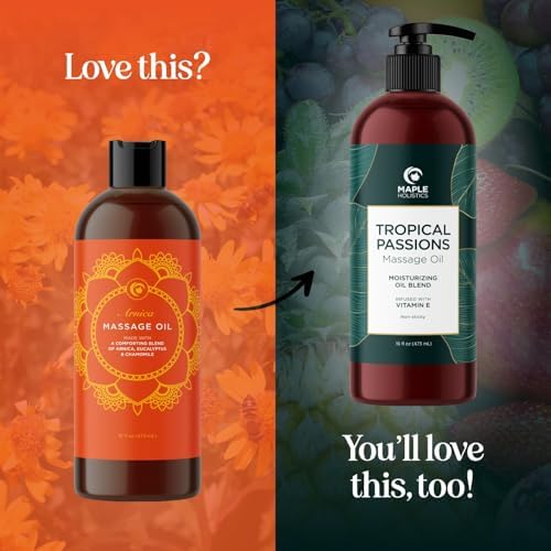 Arnica Massage Oil for Muscle Relaxing - Comforting Sore Muscle Massage Oil for Full Body Relief with Soothing Chamomile Lavender Peppermint & Rosemary Essential Oils - Vegan & Non GMO (16 Fl Oz) - Image 4