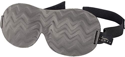 Bucky Ultralight Travel & Sleep Chevron Eye Mask, Gray, One Size by Bucky