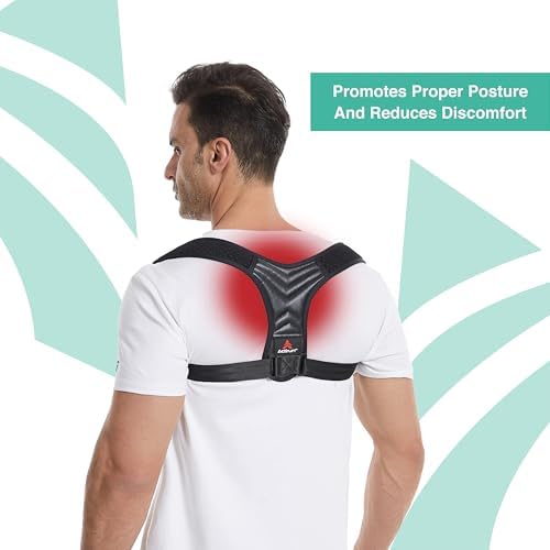 Shoulder Posture Corrector & Shoulder Straps for Posture - Adjustable Back Brace for Men and Women - Upper Back Straightener for Hunchback Pain Relief - Breathable - Image 4