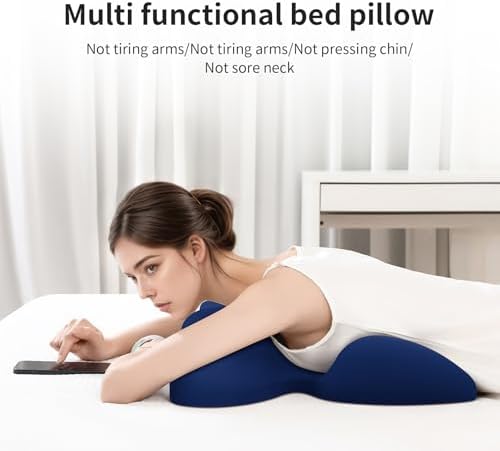 Prone Massage Pillow, a Chest and face Support Sleep Pillow, is Suitable for Massage, SPA and Sleep. It Comes with a Removable and Washable Cover, a Non-Slip Bottom (Navy Blue) - Image 4