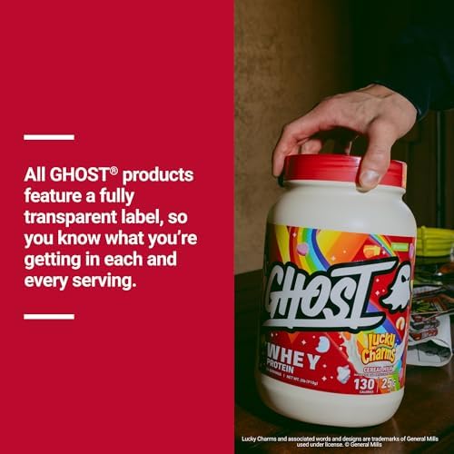 GHOST Whey Protein Powder, Lucky Charms Cereal Milk - 2LB, 25G of Protein - Image 5