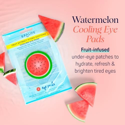 SpaLife Watermelon Cooling Eye Pads, 48 Hydrating Under Eye Patches for Puffiness, Dark Circles, and Tired Eyes, Infused with Hyaluronic Acid, Glycerin, and Vitamin C, Fruity Scent - Image 2