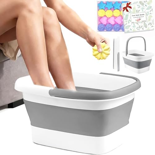 Lanwexy Bath Foot Bombs, 16 Pack Foot Soak with Bath Salt and Tea Tree Oil. Organic Natural Handmade Aroma Pure Essential Oil (Foot Bath Basin + 16 Foot Soak) by Lanwexy