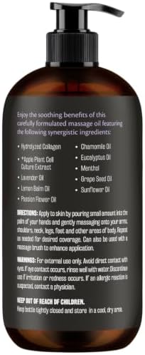 Lavender Sensual Massage Oil with Collagen and Stem Cells, 8 fl oz by M3 - Image 3