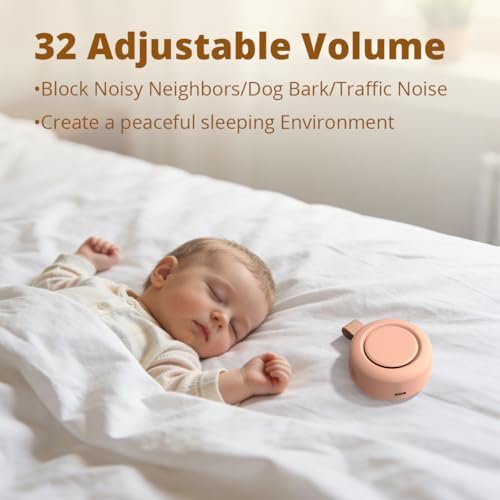 Pink Noise Sound Machine Battery Mini White Noise Machine 30 Soothing Sounds 4 Timers Memory Function for Baby Kids Adults Brown NoiseSleep Machine for Home Travel Office Therapy - Image 6