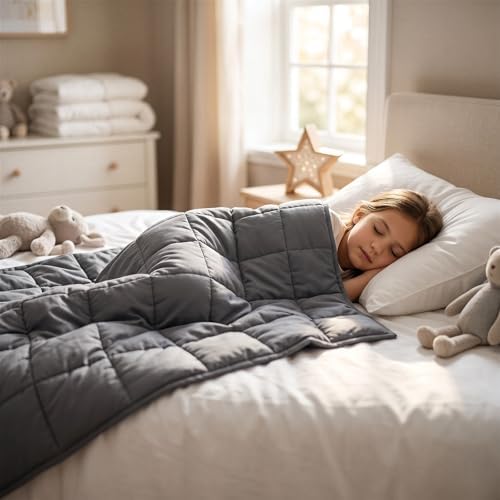 Machine Washable Weighted Blanket for Adults - Heavy Blankets for All-Season Sleeping, Cooling Soft & Breathable with Premium Glass Beads (41” x 60”｜5lbs) - Image 3