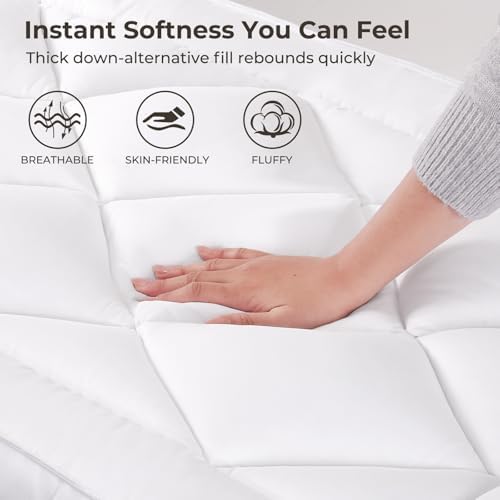 3inch Plush Lash Bed Topper Set – Waterproof Massage Table Topper, Cozy Pillow Top Cover Fits Spa & Massage Tables For Esthetician Lash Artist,Includes White Massage Pad & Face Cradle Cover - Image 3