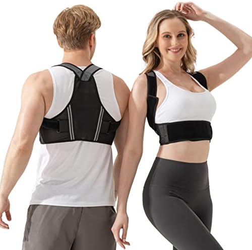 Portzon Back Support Back Braces Posture Corrector for Women and Men, Adjustable Back straightener,Pain Relief Breathable by WelcomeToPortzonFitness