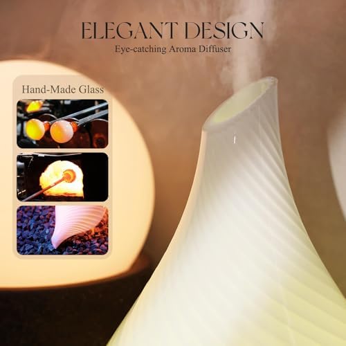 Porseme Essential Oil Diffuser 280ml Handmade Glass Diffuser 7H Runtime - Image 5