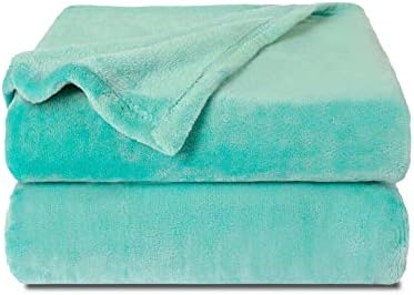NANPIPER Fleece Blankets, Super Soft Flannel Fuzzy Blanket for Couch, Luxury Cozy Lightweight Microfiber Dog Blanket-Throw Size,Lake Blue by NANPIPER