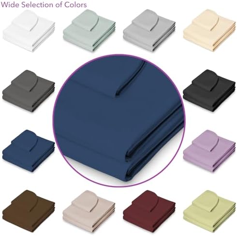 Saloniture 3-Piece Microfiber Massage Table Sheet Set - Premium Facial Bed Cover - Includes Flat and Fitted Sheets with Face Cradle Cover - Navy Blue - Image 5