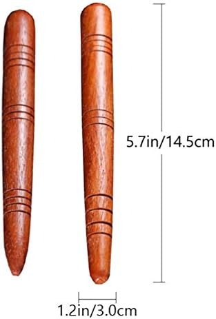 4Pcs Manual Acupressure Pen Wooden Thai Massage Stick Rod Deep Tissue Massage Tool Trigger Point Relief Pain Therapy Tools Full Body Relaxing Gifts Acupressure Pen,Acupressure Tools - Image 2