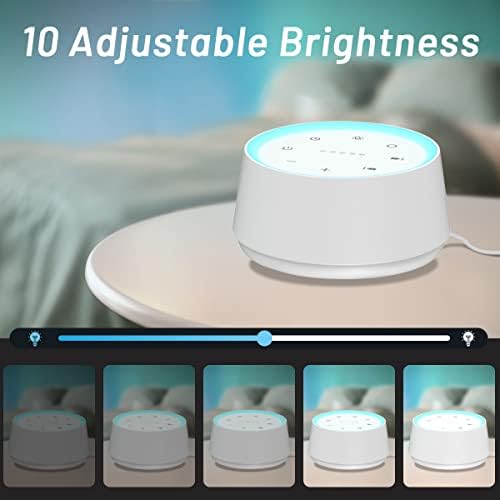 EasyHome Sleep Sound Machine White Noise Machines with 30 Soothing Sounds 12 Adjustable Night Light 10 Adjustment Brightness 32 Levels of Volume 5 Timers and Memory Function Kid Adult Travel - Image 4