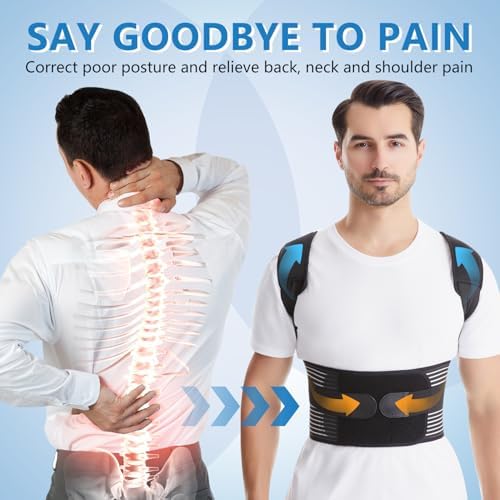 Back Brace Posture Corrector for Women & Men, Shoulder Straightener， Improve Posture Lumbar， Adjustable Full Back Support， Hunchback Correction, Upper and Lower Back Pain Relief, Scoliosis, Spine Corrector (Small) - Image 3