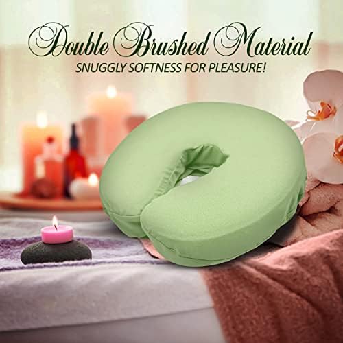 London Linens Premium Extra Thick 100% COTTON Flannel Massage Face Cradle Cover, Includes 4pcs (4, Sage Green) - Image 6