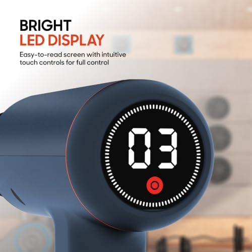 Sharper Image Powerboost Max Deep Tissue Massage Gun 2025 Version - Blue - Image 5