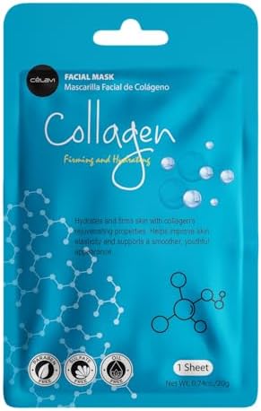 Celavi Collagen Face Sheet Mask K-Beauty Korea Skin Care Moisturizing New D Type- 12 Sheets - Image 4