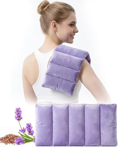 Small Microwave Heating Pad for Neck and Shoulder, Microwavable Versatile Cold/Heated Muscle Ache, Soothing Fatigue Wrap for Back Pain and More, Moist Heat Pad Warm Compress (Purple, 7" × 12") - Image 5