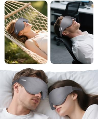 Sleep Eye Mask for Men Women, EVA BELLE Light Blocking Sleeping Mask for Side Sleeper, 3D Contoured Cup Night Blindfold, Lash Extensions 3D Sleeping Mask with Adjustable Strap for Travel, Night & Nap - Image 7