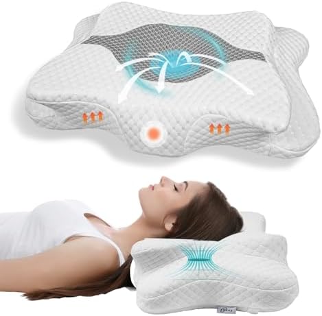 CHxxy Memory Foam Pillows, Cervical Pillow for Neck & Shoulder Pain Relief by CHxxy