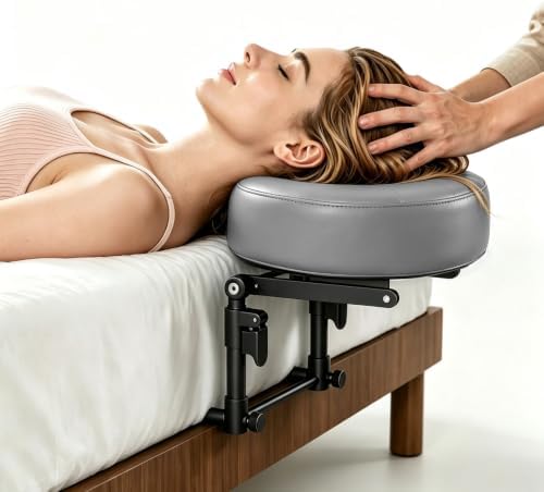 Massage Headrest for Bed, Massage Face Cradle at Home, Adjustable Bed Massage Head Holder for Sleeping Mattress, Face Down Pillow After Eye Surgery (Gray) by Vercxlyra