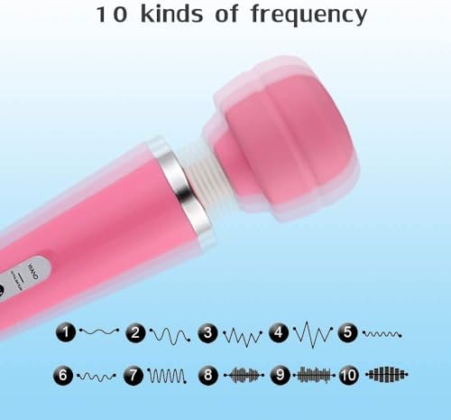 Vibrating Massager Big Tool Deep Tissue Full Body Massager for Muscle Relief Back Neck Hand Foot Leg Arm Massage Powerful Handheld Tool for Women Muti Speeds Pink Massage - Image 6