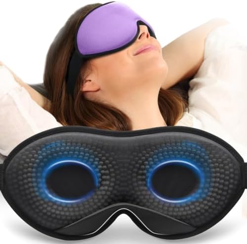 MABAO Weighted Sleep Mask, 100% Blackout Blindfold for Sleeping, Purple by MABAOSleepMasks