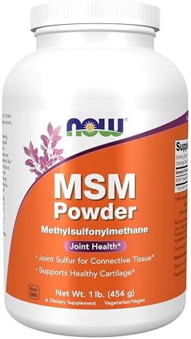 NOW Foods Supplements, MSM (Methylsulfonylmethane) Powder, Supports Healthy Cartilage*, Joint Health*, 1-Pound by NOW