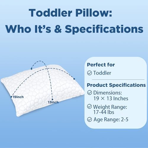 SUPA MODERN Cooling Bed Pillows for Sleeping 1 Pack Shredded Memory Foam Pillows Adjustable Cool Pillow for Side Back Stomach Sleepers Luxury Gel Pillows Toddler Pillow with Washable Removable Cover - Image 6