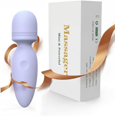 Fuwyiy Mini Massager Tools,Small Waterproof Cordless Handheld Massager with 10 Vibration Modes, Personal Handheld Massager for Back（Gray Purple） by Unknown