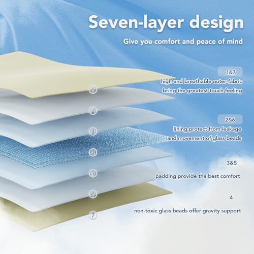 Topcee Weighted Blanket for Adults (15 lbs, 60" x 80") Queen Size Soft Cooling Heavy Blanket Sleeping, Apply to 130-160 lbs Body, Thick Breathable Blanket with Glass Bead, Easy Care - Image 6