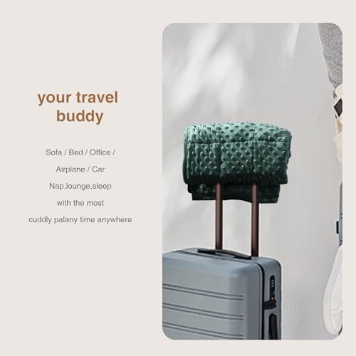 Alomidds Weighted Blanket 7lbs for Adults, Cozy Luxury Breathable Weighted Lap Blanket, Small Weighted Blanket for Travel, Relaxation, Sleeping, Calming, Green, 29" x 24" - Image 6