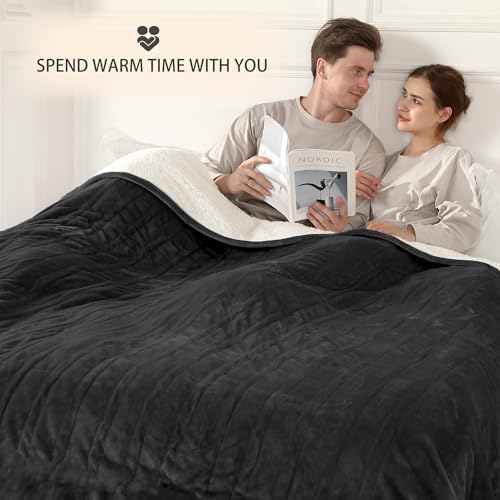 ESTINGO Electric Blanket Queen Size, 84"x90" Queen Heated Blanket with Dual Control of 5 Heating Levels & 10 Hours Auto Off, Fast Heating Blanket for Home Bedding Use, Dark Gray - Image 5