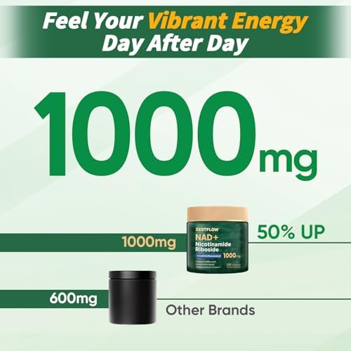 NAD Supplement, NAD+ Nicotinamide Riboside Resveratrol 1000mg, Liposomal NAD Supplement for Women & Men, NAD Plus with CoQ10 for Cellular Energy & Healthy Aging, 120 Caps - 60 Day Supply - Image 6