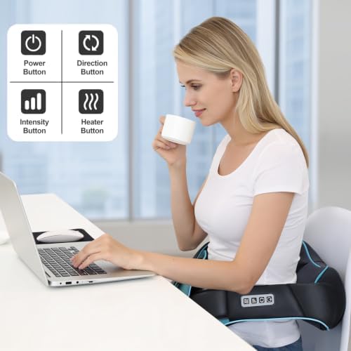 Mo Cuishle Women Men Gifts, Shiatsu Back Shoulder & Neck Massager with Heat - Image 5