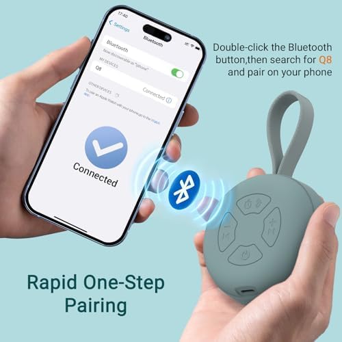Portable Baby Sound Machine [White Noise for Babies Kids][Supports Bluetooth Audio Playback][Timer Function][12 Soothing Sounds] 15 Hours Battery Life, Travel,Shower,Clips on Baby Stroller.Slate - Image 4