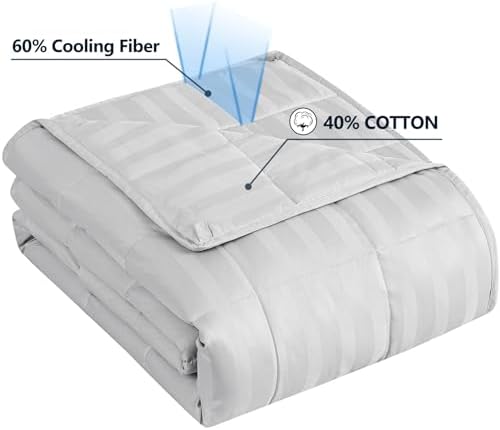 Weighted Blanket Kids (36"x48" 5lbs),Ultra Soft and Cozy Cooling Weighted Blanket Kids,Heavy Blanket with Machine Washable Soft Blanket, Light Grey - Image 2